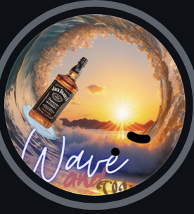 wave and whiskey  logo